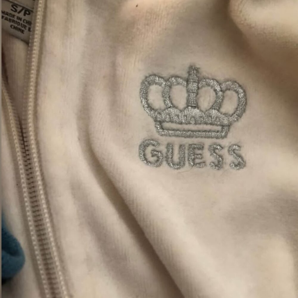 Y2K GUESS velour zipup